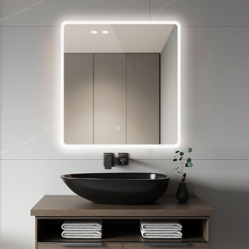Corelead M3041 60x70cm Rectangular LED Mirror with Touch Screen and Plastic Frame