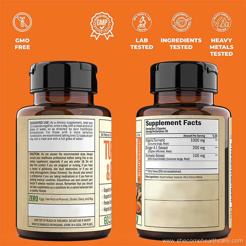 turmeric ginger capsules boost brain turmeric supplement