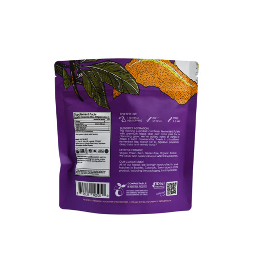 Высокое качество Матовая отделка упаковки для шоколадных батончиков дизайн чайный пакет