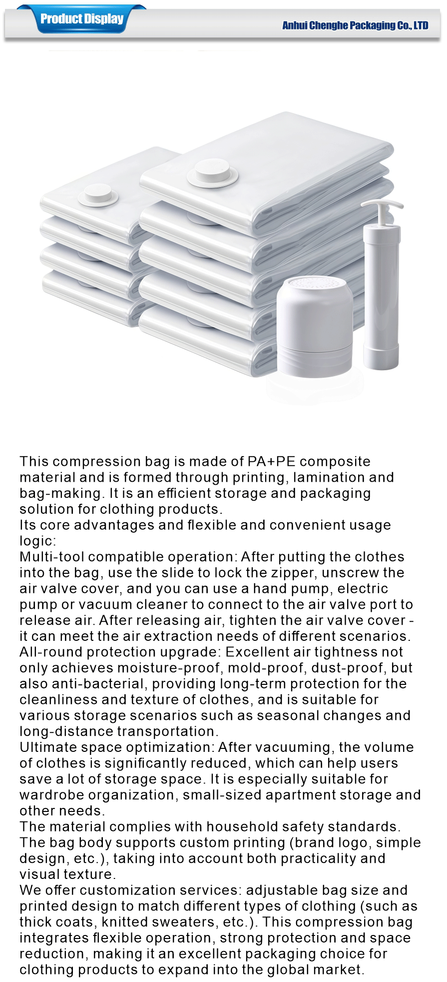 vacuum pumping type bag