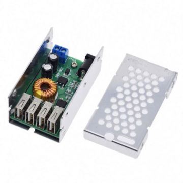Hot Sale 9V-36V to 5V Step Down Board with 4 USB Outputs, 5A Converter Power Supply Module