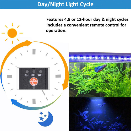 Lumières LED submersibles SMD5050 pour aquarium avec minuterie