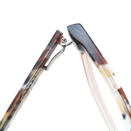 Wholesale Italy-made Pures Nerd Cylinder Eyewear with Brand New Patchwork Color Acetate JSP8009 - Elegant Eschenbach Collection