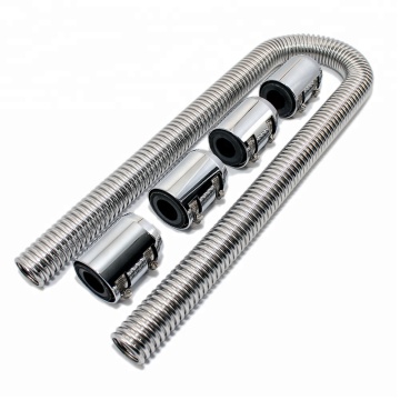 Universal 48'' Stainless Steel Radiator Flexible Coolant Water Hose Kit