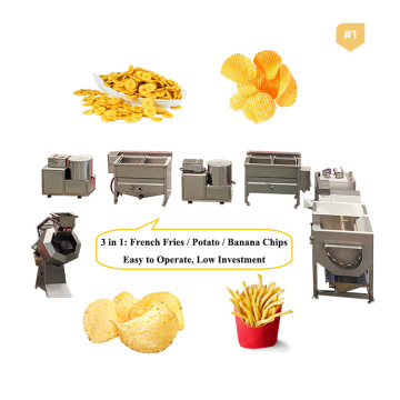 Semi-Automatic Small Frozen French Fries Production Line