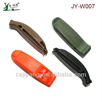 JY-W007 high quality promotion clip plastic whistle
