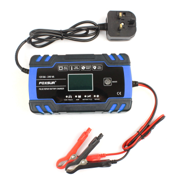 FOXSUR 12v 24v 8A Portable Electric Car and E-Bike Battery Charger