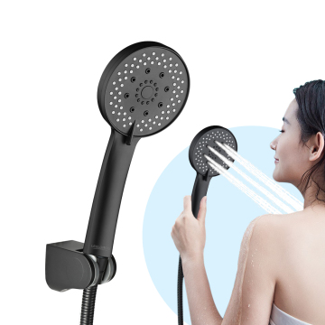 Black Shower Head Set with Jets for Bathroom