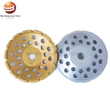 Double/single row turbo diamond grinding cup wheels