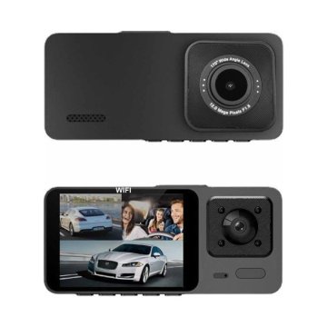 1080p 3 렌즈 Wi -Fi, 2 인치 화면, 야간 시력 및 모션 감지 기능이있는 대시 캠