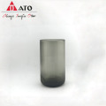 Smoke Horizontal and vertical stripes pattern glass vase