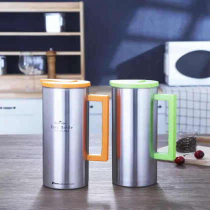 High Quality Stainless Steel Cold Water Kettle 1.6L Travel Tea Kettle with Colorful Lid