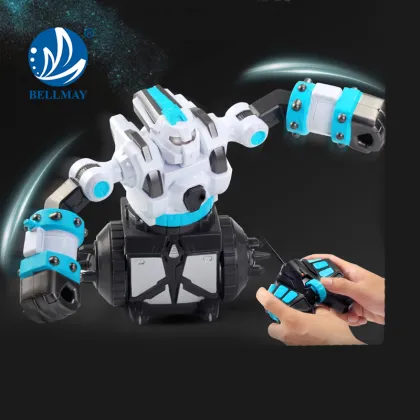 Newest Battle RC Robot Fight 360 degree Rotating RC Fighting Robot Toy For Sale