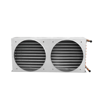 Copper tube aluminum fin condenser evaporator for air curtain cabinet