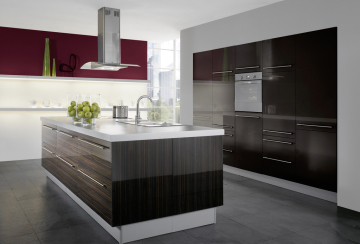Br-LV001 Wood Venner Lacquer Kitchen Cabinet/Kitchen Furniture