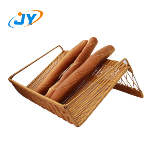 Plastic Rattan french long bread Basket