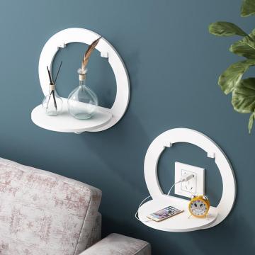 Home Decoration PVC Round Shelf Fashion Storage Rack