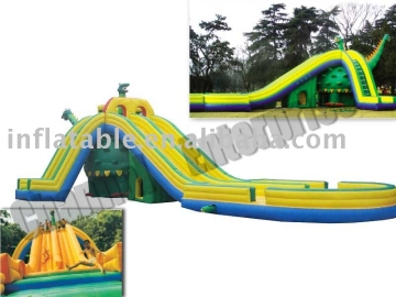 Inflatable Dinosaur Water Slide