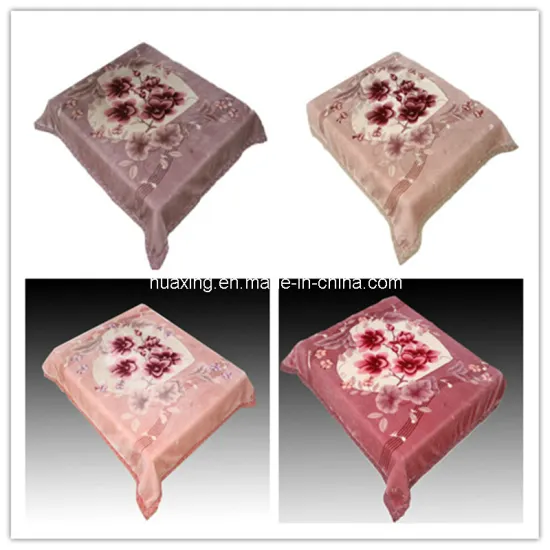 High Quality Flower Printed Fleece Blanket/Korean Blanket