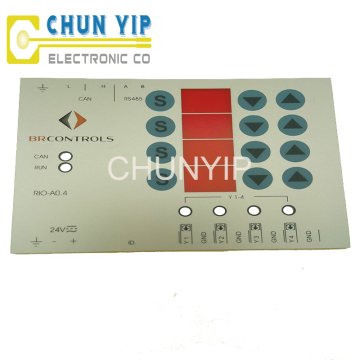 Membrane graphic overlay front panel keypad