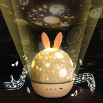 2023 Nouveau design lampe de projection musicale pour bébé chambre - Lapteur de projecteur Elf Star Rabbit
