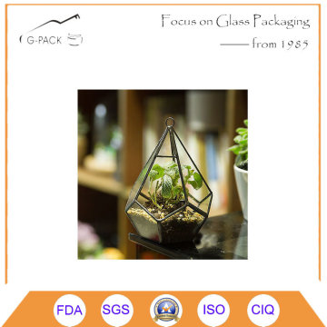 Artistic Hanging Air Plant Teardrop Diamond Glass Geometric Terrarium