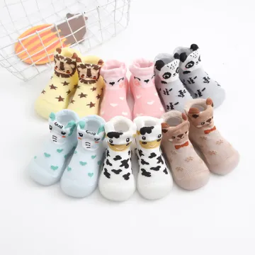 Cartoon Rubber Soles Baby Socks Shoes for Newborn Toddlers