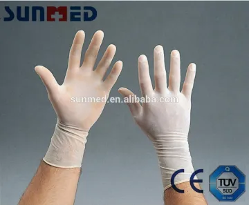 Disposable sterile latex surgical gloves