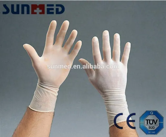 Disposable sterile latex surgical gloves