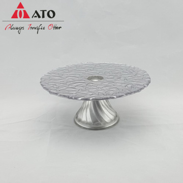 Ato Silver Container Clear Cake Stand с брызги