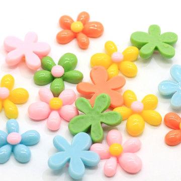 Supply Multi Colors Daisy Petals Resin Flatback Beads Artificial Flower Art Decor Kids Hair Clip Ornament Parts