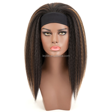 AliLeader Wholesale Synthetic Wig With Headband Attached Kinky Straight Afro Curly Headband Wigs For Women