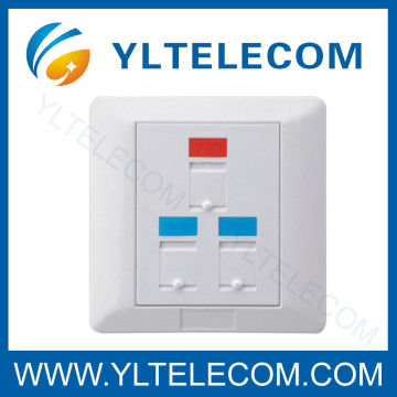 Tường mặt tấm RJ45 Module 3 Port 3 Port 86 * 86 86 MM loại