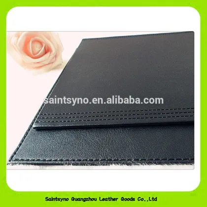 No-clean Anniversary Black Waterproof Synthetic Leather Coasters 16026
