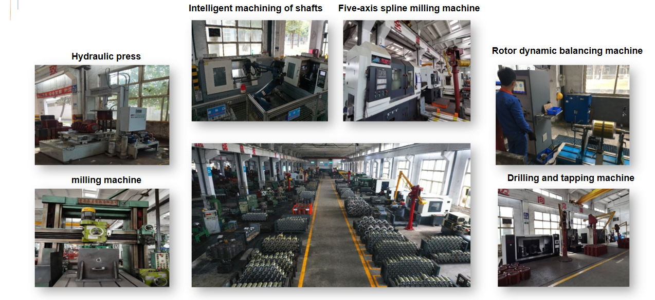 Motor machining equipment display