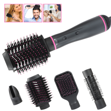 4-in-1 Volumizer Hot Air Styler - Curler, Blow Dryer, Straightener, and Hair Brush