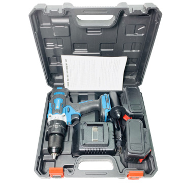 13mm Metallhitzer hoher Netzkabel -Elektro -Schlagbohrer mit wiederaufladbarem Lithiumbatterie - 2 Geschwindigkeitsdrehmomentschraubendreher