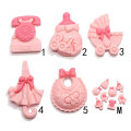 Wholesale Pink Artificial Umbrella Telephone Resin Flat Back Cabochon Charms for Baby Play Toys Dollhouse Gifts Hair Clip Making