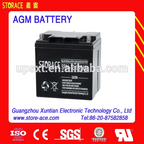 12v 24ah AGM lead acid battery (SR24-12)