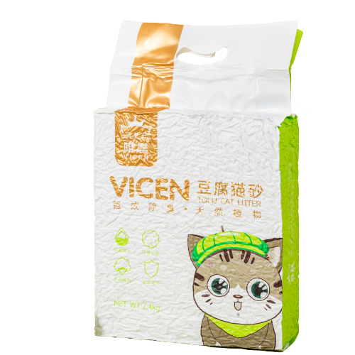 Arena para gatos de tofu con aroma de té verde ecológico