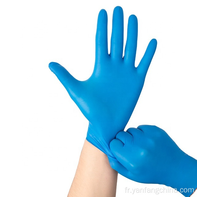 Aucune poudre certifiée avec des gants en nitrile d'examen CE