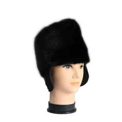 China factory wholesale Kippah hat Real Mink Fur Diplomat Hat