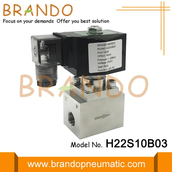 200 bar 3/8'' High Pressure Solenoid Valve 24V 110V 220V