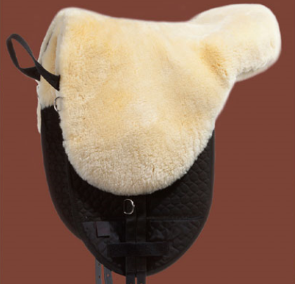 Genuine sheepskin luxury saddle pad