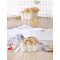 Ovales Brotkorbset aus Edelstahldraht für die Küche