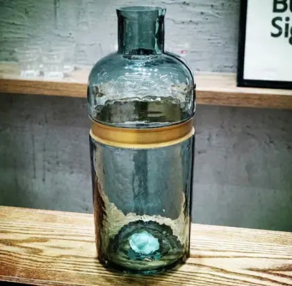 wholesale custom recycled blue vase chinese cylinder vase