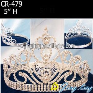 High Quality Fashion Gold Crystal Pageant Crowns