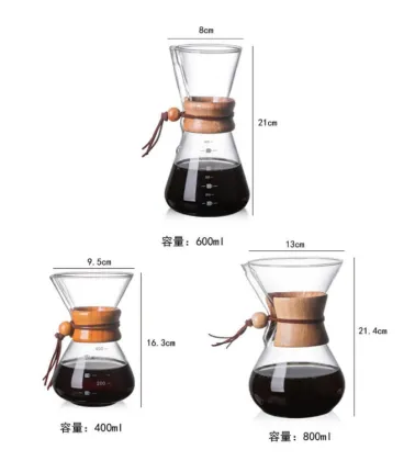 Coffee Pot Borosilicate Glass Pour Over Coffee Maker