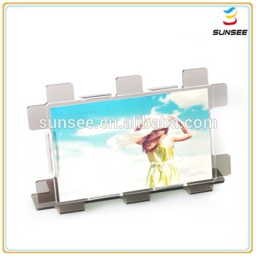 5-10 Inch High quality low price fashion design crystal photo frame with magnet back