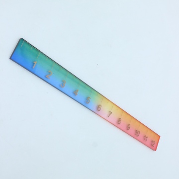Customizable Eco-Friendly Perspex Acrylic Stationery Set with Colorful Straight Ruler